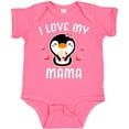 thumbnail image 3 of Inktastic I Love My Mama with Cute Penguin and Hearts Girls Baby Bodysuit, 3 of 5