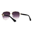 thumbnail image 4 of Mens Classic Double Top Bridge Tear Drop Aviator Metal Sunglasses Gold Smoke, 4 of 4