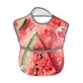 thumbnail image 2 of Hirioo Refreshing Watermelon Slices for Baby Waterproof Pocket Bib Adjustable Closed for Babies Toddlers with Large Pocket 6-24Months, 2 of 8