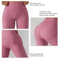 thumbnail image 4 of Pantalones de yoga para mujer, mallas de entrenamiento, cintura alta, control de barriga, sin costuras, para deportes, gimnasio, morado, M, 4 of 5
