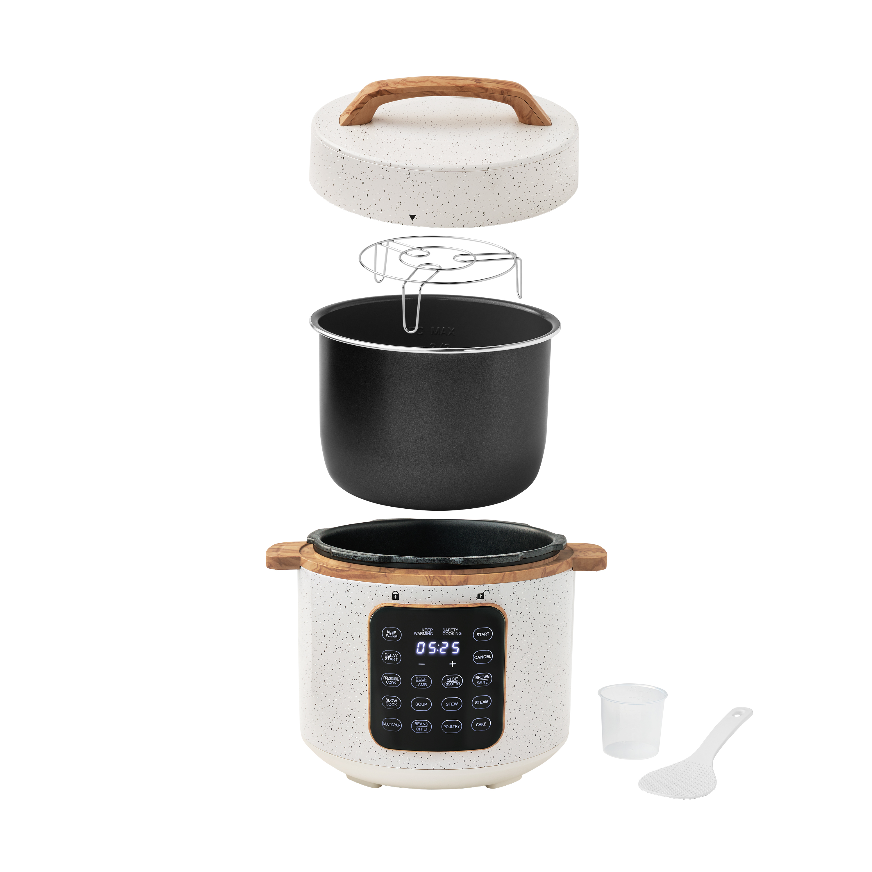 Pioneer Woman Linen Speckle 6 Qt Pressure Cooker photo 8