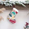thumbnail image 6 of Daiia London Symbols Print Christmas Stocking，18"Large Knitted Xmas Stocking for Kids, Family Stocking for Fireplace Christmas Holiday Party Decoration, 6 of 7