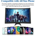 thumbnail image 3 of 14" Curved Screen Magnifier for Cell Phone -3D HD Magnifing Projector Screen Enlarger for Movies, Videos, and Gaming – Foldable Phone Stand Holder with Screen Amplifier–Compatible with All Smartphones, 3 of 7