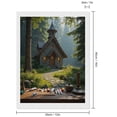 thumbnail image 2 of Diamond Art Kits for Adults, Stone Chapel Forest Pathway Scenery 5D Diamond Painting Kits for Adults Beginners, DIY Full Drill Diamond Painting, Gem Art and Crafts 12x16, 2 of 7