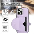 thumbnail image 2 of ELEHOLD Leather Wallet Case For iPhone 13 Pro Max,Premium Leather Material with Back Card Holders Magnetic Button Full Body Shockproof Luxury Case,Purple, 2 of 6