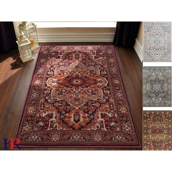 Handcraft Rugs Abstract Persian Vintage Oriental Design Contemporary Rug. Red Rust and Multi Color. Super Plush and Soft.8 ft. by 10 ft.