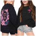 thumbnail image 2 of WOYY Toddler Girl's Sweatshirt Flower Print Casual Loose Sweatshirt Children's Pullover, 2 of 5
