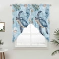 thumbnail image 5 of Coastal Kitchen Window Curtains, Swag Curtains Valance for Bedroom Living Room Bathroom, Sea Turtle Summer Beach Nautical Coral Rod Pocket Window Treatment Curtain Block Drapes 2 Panels 36"x45", 5 of 9