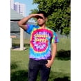 thumbnail image 2 of Choose Happy Groovy Style Tie Dye Spiral Men -Image by Shutterstock, Male Medium, 2 of 4
