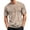 Brown, variant on Shirts For Men Casual Striped T-Shirts Short Sleeve Crewneck Basic Tee