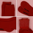 thumbnail image 7 of BambooMN Unisex Men and Women's Rayon from Bamboo Wool Blend Athletic Crew Socks for Home, Travel, Work and Sport - Cherry Red - 4 Pairs - Large, 7 of 7