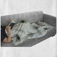 thumbnail image 6 of Horror House Soft Flannel Fleece Throw Blanket, Frightening Hands Arms Ghost Shadow Alien Touch Mist Strangers Work of Art, Cozy Plush for Indoor and Outdoor Use, 50" x 70", Emerald, by Ambesonne, 6 of 6
