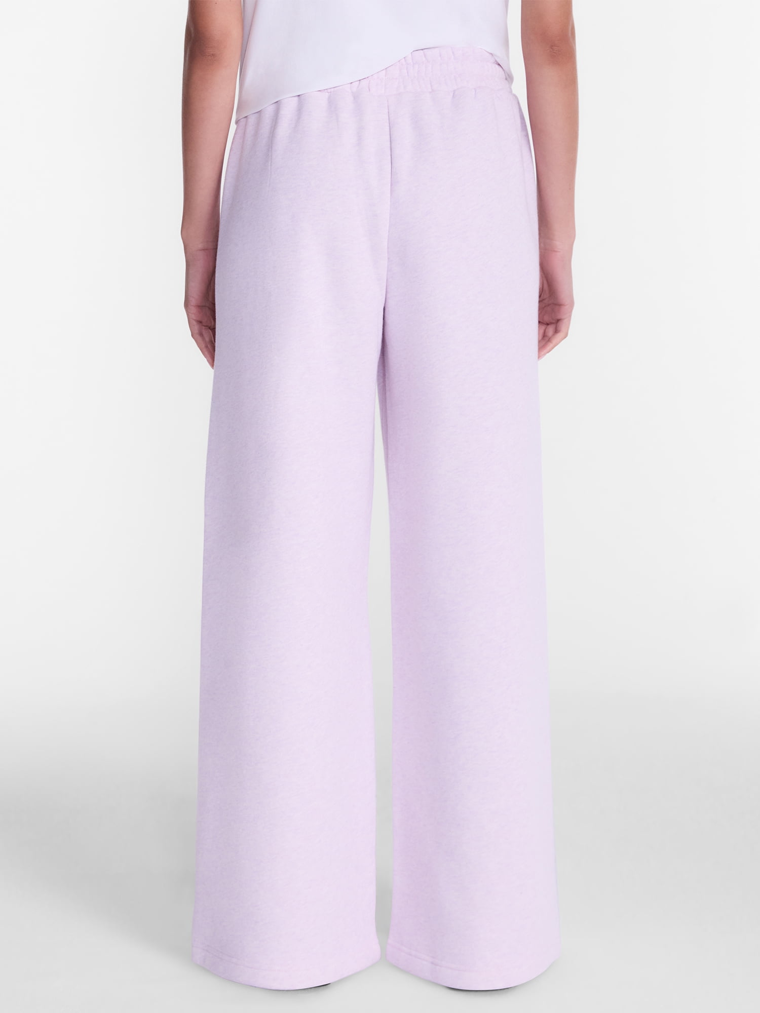 Athletic Works Women's and Women's Plus Pintuck Wide Leg Fleece Pants, 30" Inseam, Sizes XS-4X