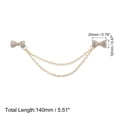 thumbnail image 2 of Uxcell 1 Pack Bowtie Sweater Clips Retro Cardigan Collar Clips with Chain(Gold), 2 of 6