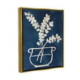 thumbnail image 3 of Stupell Industries Abstract Leaves Botanical Outline Graphic Art Metallic Gold Floating Framed Canvas Print Wall Art, Design by June Erica Vess, 3 of 6
