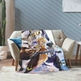 thumbnail image 6 of Genshin Impact Bed Blanket Air Conditioner Quilt Ultra Soft Flannel Blanket All Season Fuzzy Blanket Reversible Fluffy Plush Blanket 40"X30", 6 of 8