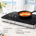Induction Knob Double Induction Cooktop with Knob Control, Portable Countertop Burner ...