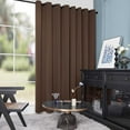 thumbnail image 6 of Deconovo Wide Blackout Curtains for Sliding Glass Door 100"W x 84"L, Solid Thermal Insulated Room Divider Curtains, Grommet Top, Brown, 1 Panel, 6 of 8