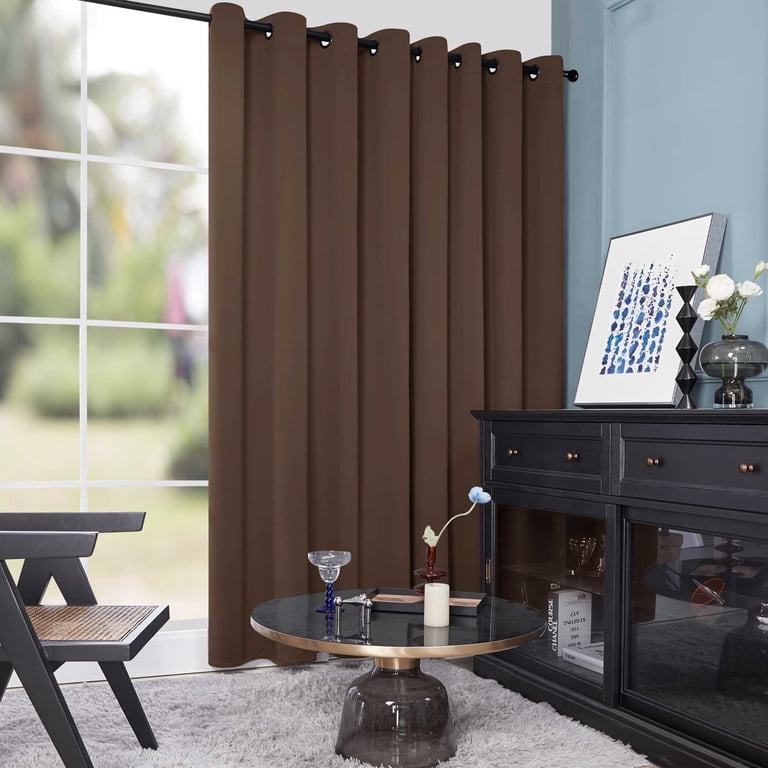 Deconovo Wide Blackout Curtain, 100" x 84", Brown, Single Panel photo 5
