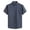 Gray, variant on WREESH Men's Business Fashion Button Down Shirts Turndown Collar with Pocket and Short Sleeve Solid Color Pocket Button Collar Shirt Gray