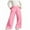 Pink, variant on Lmnyox High Waist Sweatpants for Girls Loose Flare Leg Open Bottom Sport Joggers Kids Casual Athletic Trousers