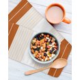 thumbnail image 3 of Orange Beige Stripe Kitchen Dish Towels for Drying Dishes Set of 2, Modern Art Horizontal Striped Waffle Weave Microfiber Hand Tea Bathroom Towels Quick Dry & Absorbent Towel 12x12, 3 of 7