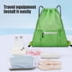 thumbnail image 5 of Mochila ligera con cordón y bolsillo grande para equipo deportivo. Material resistente e impermeable para estudiantes atletas, fútbol y actividades de playa. Aestivo | Verde | AESTIVO, 5 of 7