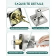 thumbnail image 4 of Brushed Nickel Door Handles Nickel Door Lever Privacy Use Door Lock Set Interior Bathroom/Bedroom Door Handle Satin Nickel Reversible for Left Right Sided Doors, 4 of 8