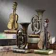 thumbnail image 3 of EeaseCA Resin Musical Instrument Adornment Retro Musical Instrument Craft Household Desktop Adornment (Golden), 3 of 8