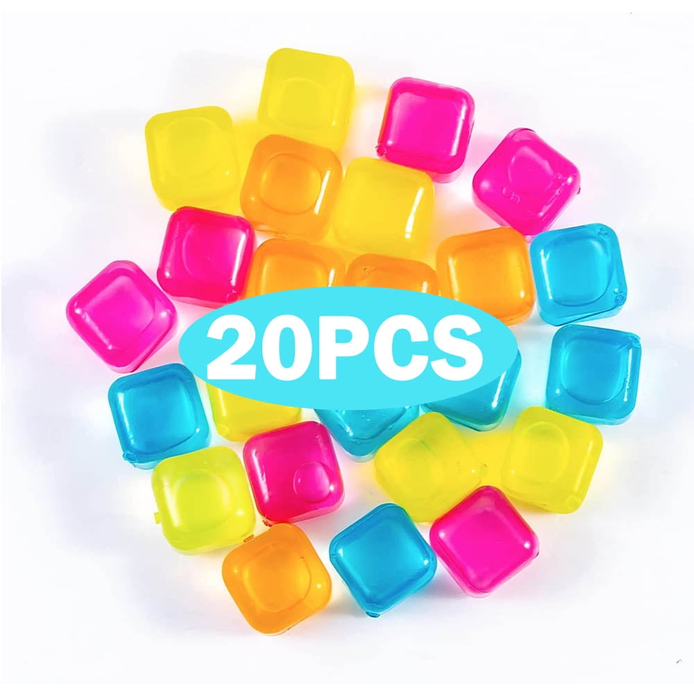 6 turquois pineapples and 6 red watermelon New 12 ct Reusable Plastic Ice Cubes 