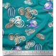 thumbnail image 1 of Soimoi Rayon Fabric Clouds,Hot Air Balloon & Helicopter Transport Print Fabric by The Yard 42 Inch Wide, 1 of 1