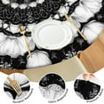 thumbnail image 4 of Black White Tie Dye Mandala Pattern Round Fitted Tablecloth with Elastic Edge,Dining Table Cover Waterproof,Outdoor Round Tablecloth for Camping,Dining,Indoor and Outdoor, 4 of 7