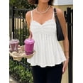 thumbnail image 2 of Wrongduck Womens V Neck Spaghetti Strap Tank Top Flowy Sleeveless Y2K Summer Going Out Cami Shirt 2026, 2 of 15