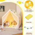 thumbnail image 6 of Costway Large Kids Playhouse Tent with Washable Cotton Mat & Star Lights, Beige, 48 x 42 x 50, 6 of 10