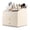 Beige, variant on Makeup Organizer with Drawers, PU Leather Cosmetic Storage Box Large Cosmetic Display Case for Skincare, Lipstick, Brushes, Bedroom Storage(White)