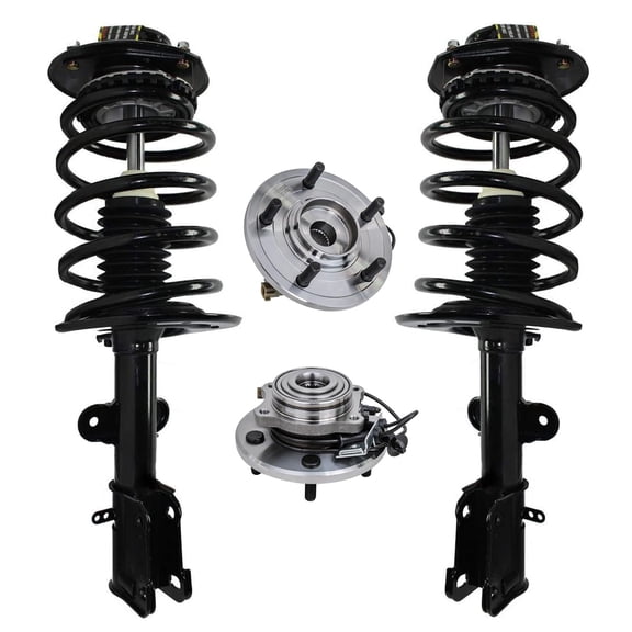 Detroit Axle - Front Struts w/Coil Spring Assembly & Wheel Bearing Hubs Set Replacement for 2004 2005 2006 Pacifica