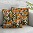 thumbnail image 3 of Chilfamy Oranges Leaves Pillow Covers for Couch Sofa Indoor Outdoor Pillow Case Throw Pillow Cover 1PC 20x20in, 3 of 5