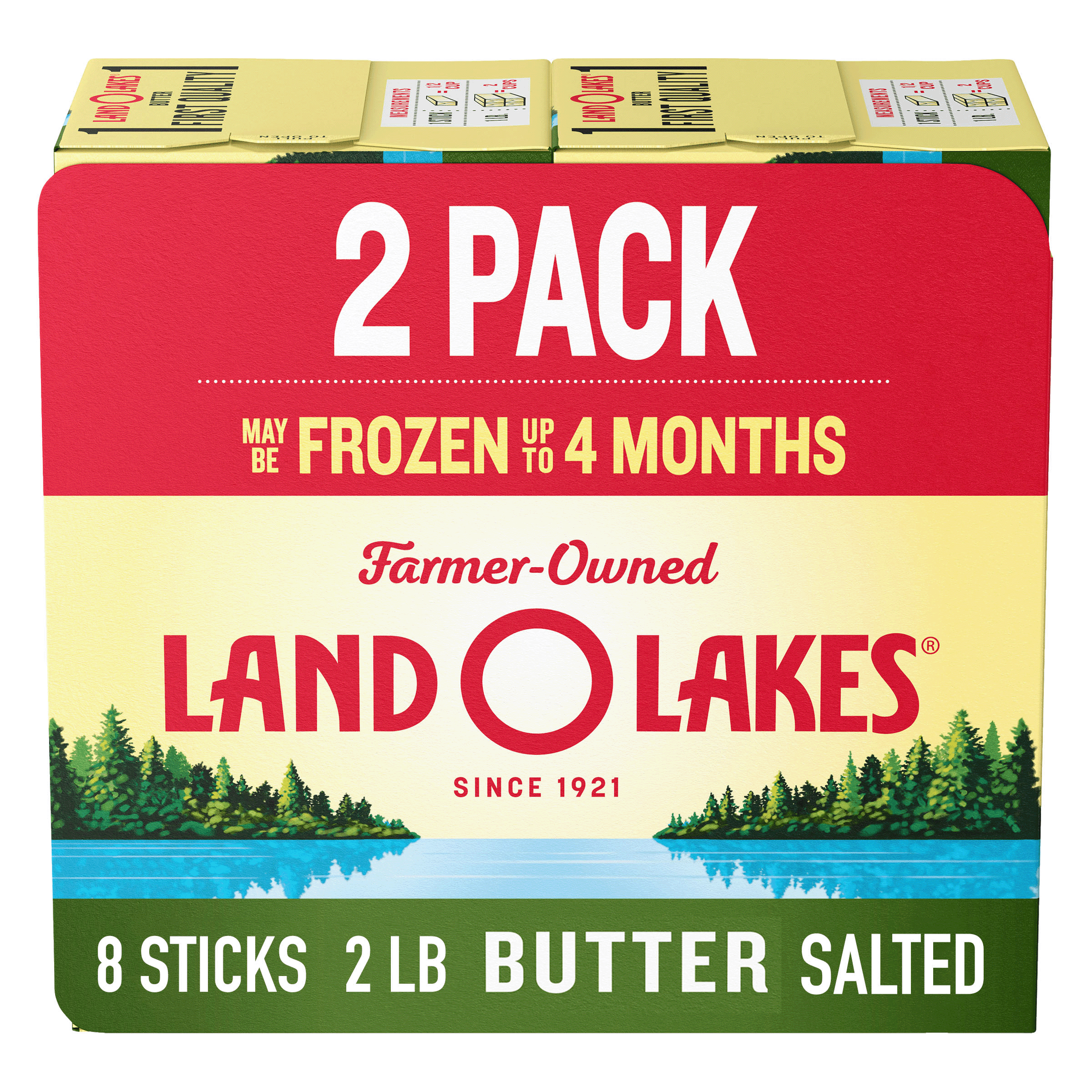 Land O Lakes Salted Butter, 8 Butter Sticks, 2 - 1 lb Packs