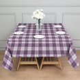 thumbnail image 3 of Purple and White Checkered Pattern Square Tablecloth, Waterproof Wipeable Spillproof Washable Table Cover for Home Kitchen Party and Daily Decor 60"x60", 3 of 6