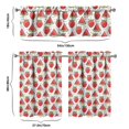 thumbnail image 6 of Kitchen Curtains 36 Inch Short - 3 Panel Set Watermelon Print, Rod Pocket Window Curtains 100% Polyester, Tropical Fruit Valance for Farmhouse, Cafe, Living Room, Bedroom, Easy Wash, 6 of 6