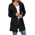 thumbnail image 5 of Gleelist Black Cardigan For Women Casual Lightweight Long Sleeve Open Front Cardigan for Women with Pockets L, 5 of 8