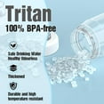 thumbnail image 3 of Water Bottle 32oz, clear water bottle with Spout Lid and Carry Handle, Reusable, Tritan, BPA Free, Hiking Suitable for Travel, Outdoors, Gym, Home, School (Clear) A-Clear 32 Ounces, 3 of 4