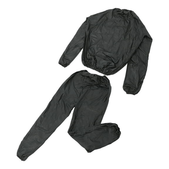 CIMAXIC Breathable Sauna Workout Set for Men & Women, Includes Shirt and Pants, Full Body Sweat Suit with Plastic Fabric for