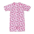 thumbnail image 6 of Ludearly Girls Rash Guard Swimsuit One Piece Short Sleeve Front Zipper Swimwear UPF 50+ Bathing Suits 11-12 Years&Multicolour#02, 6 of 9
