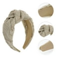 thumbnail image 3 of Unique Bargains 1 Pc Tie Solid Color Headbands for Women Khaki, 3 of 6