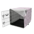 thumbnail image 3 of Sketch Dog Crate Cover, Monochromatic Doodle Style Jumble Objects Girly Back to School Themed Pattern, Easy to Use Pet Kennel Cover for Dogs, 35" x 23" x 27", Fuchsia and White, by Ambesonne, 3 of 6