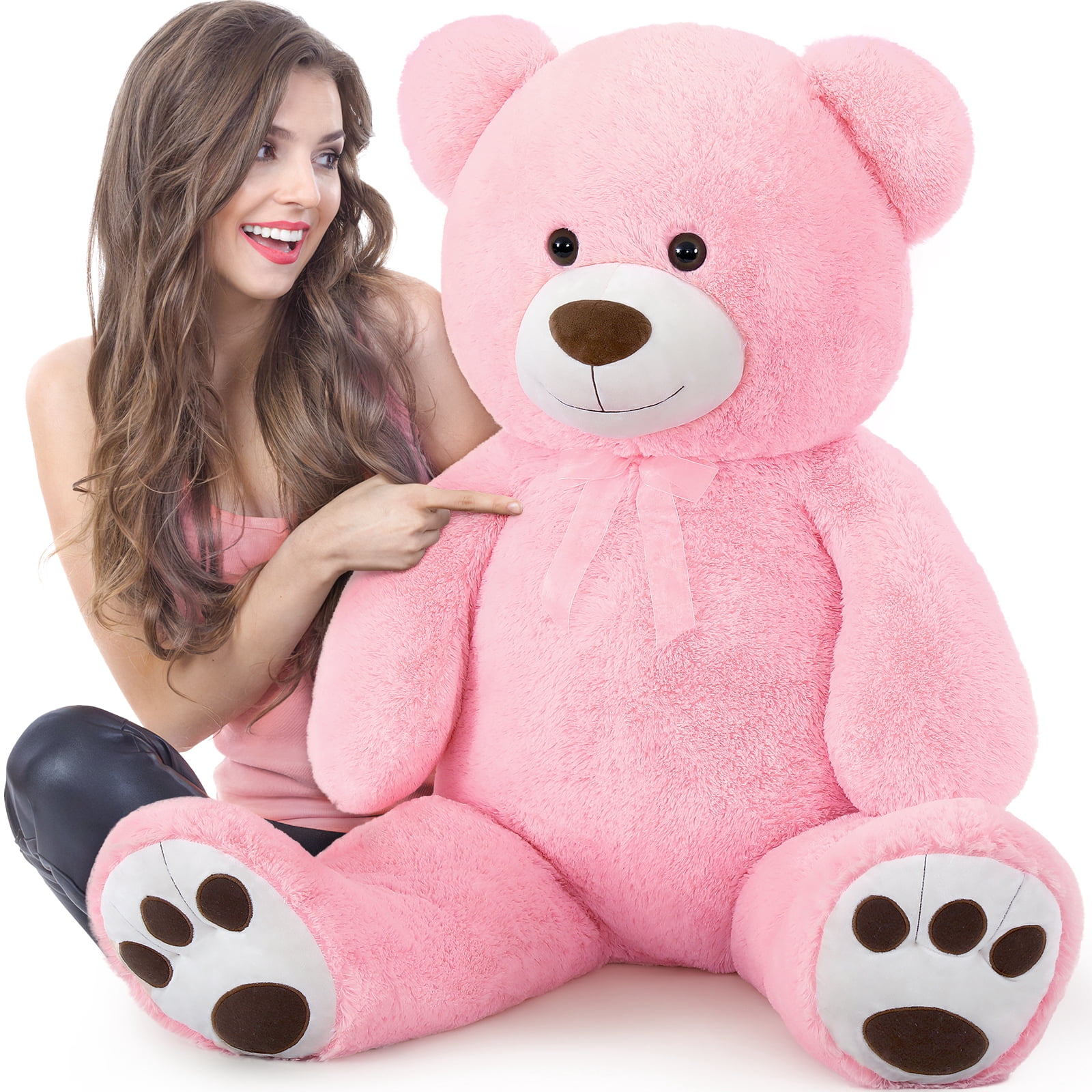 MaoGoLan 51" Giant Pink Teddy Bear Stuffed Animal Plush Soft Toy