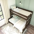 thumbnail image 6 of Max & Lily Bunk Bed Twin over Full Size, Modern Farmhouse Solid Wood Bunk Beds for Kids, 6 of 9
