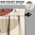 thumbnail image 3 of Vintage Modern Abstract Geometric Lines Boho Tier Cafe Curtains for Bathroom Living RV Rod Pocket Window Drapes 36 Inch 2 Panels Set 28"x36" 2 Panels Window Treatment Tiers, 3 of 4