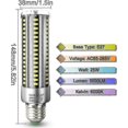 thumbnail image 3 of E27 LED Corn Light, 25W 3000LM, Bright White, Equivalent to 250W, 3 of 5